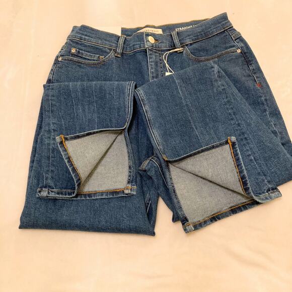 Warp + Weft Straight High Rise Midtone Blue Jean Size 12 - Picture 3 of 10